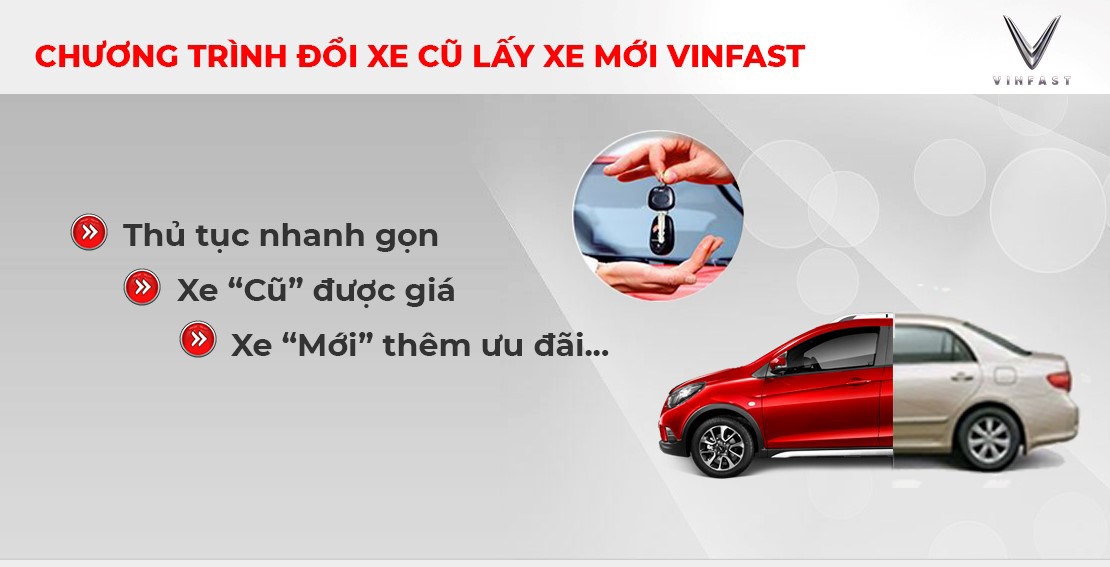 Đổi xe cũ lấy xe mới VinFast