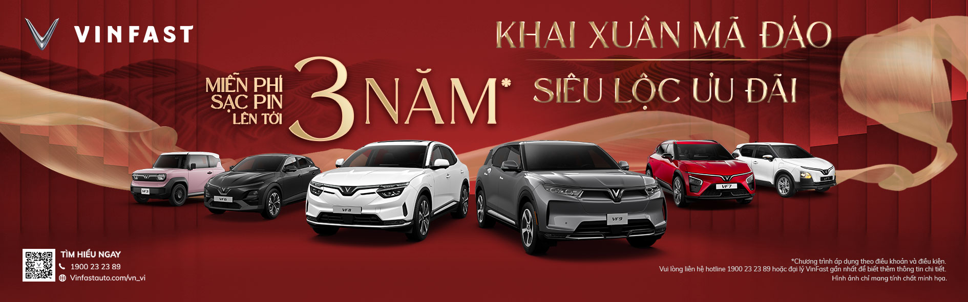 Miễn phí sạc pin 3 năm